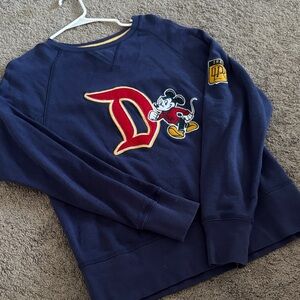 Vintage Disney Navy Sweatshirt with Gold Patch